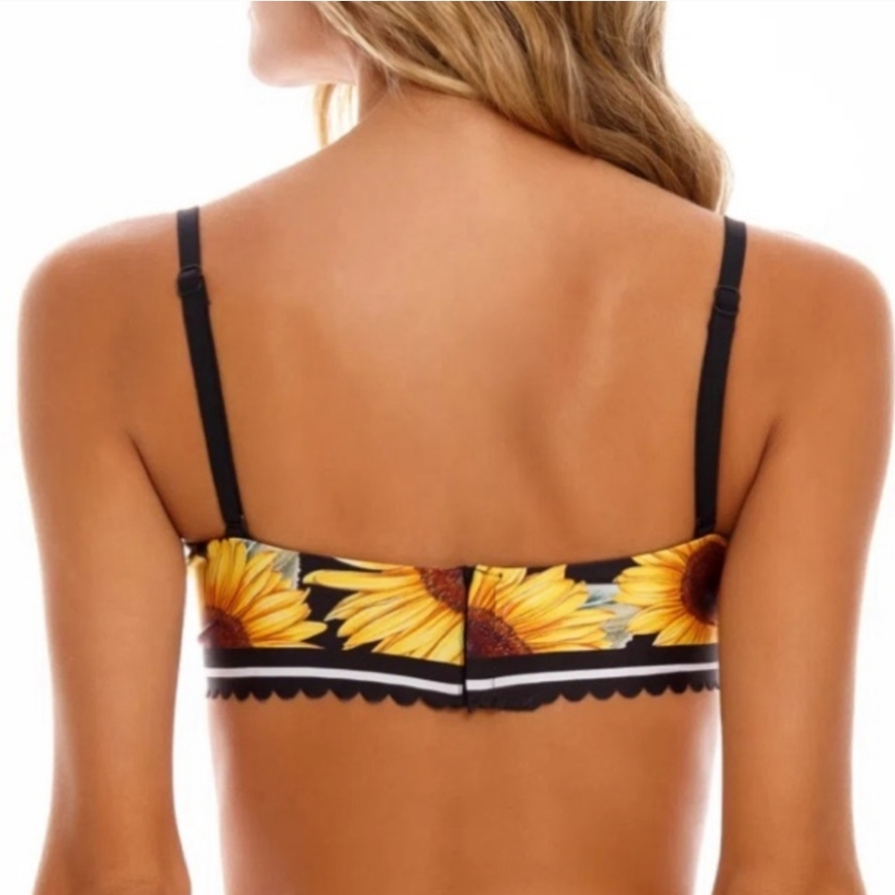 NWT agua Bendita LAUREN BIKINI TOP IN SUN SHOWER SMALL - Picture 3 of 4